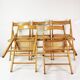 Set of folding chairs with raffia, Germany, 1980s.