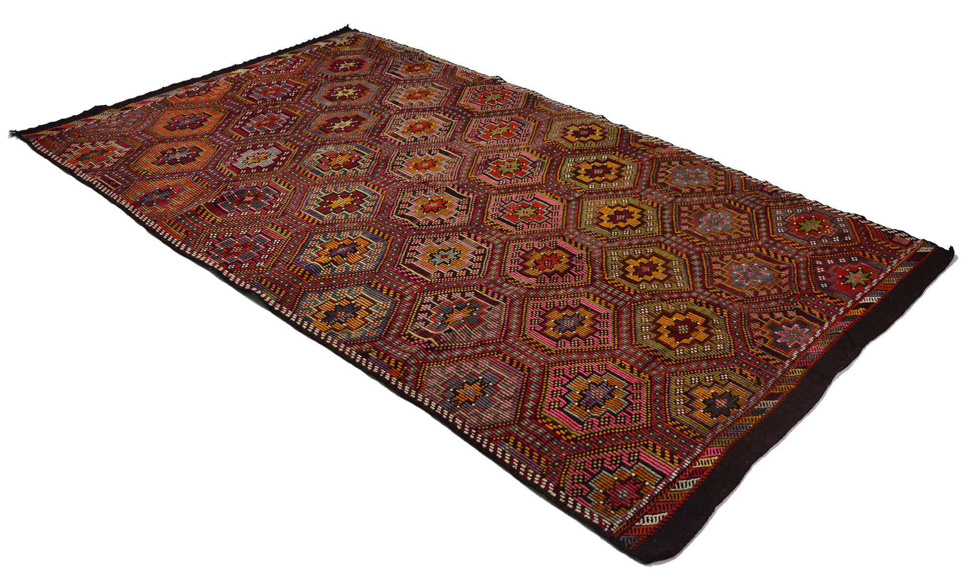Anatolian handmade kilim rug 368 cm x 202 cm