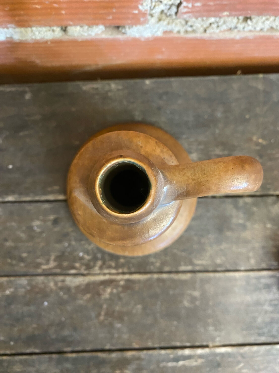 Old Lamp Base Vintage Beige Ceramic Candle Holder #D833