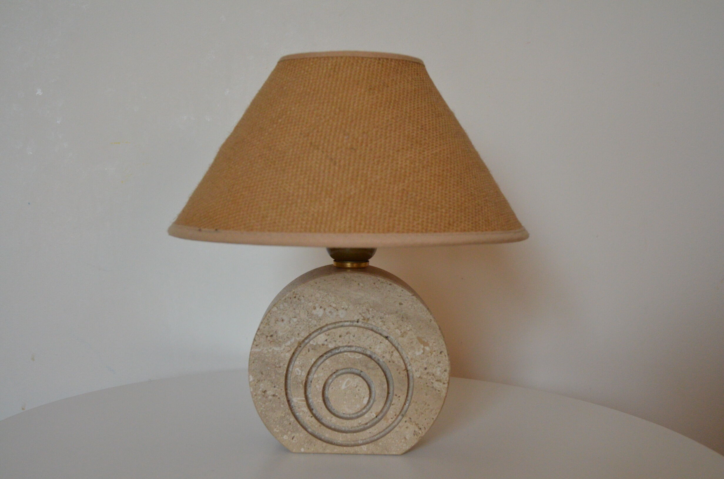 Travertine bedside lamp