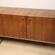 Vintage sideboard by Luigi Bartolini in rosewood and chrome metal, 1960