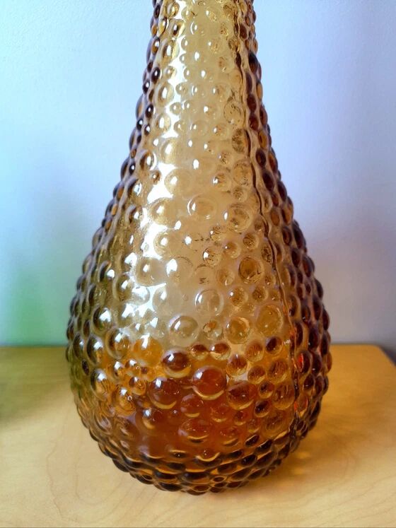 Carafes italienne en verre Empoli 1970