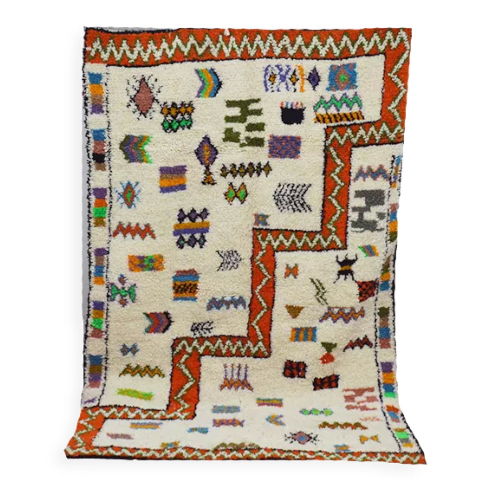 Handmade moroccan berber carpet 253 x 160 cm