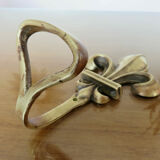 Wall hook fleur de lys bronze 20s 30s