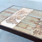 Roger Capron steel and ceramic coffee table