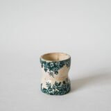 egg cup in blue Iron Earth late 19th century