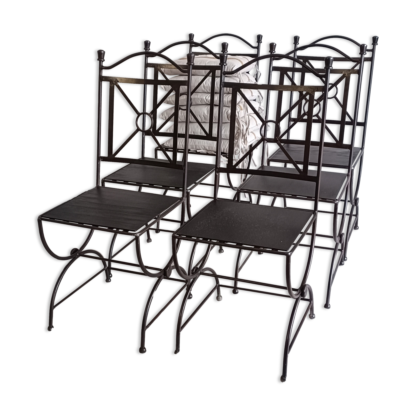Contemporary wrought iron chairs