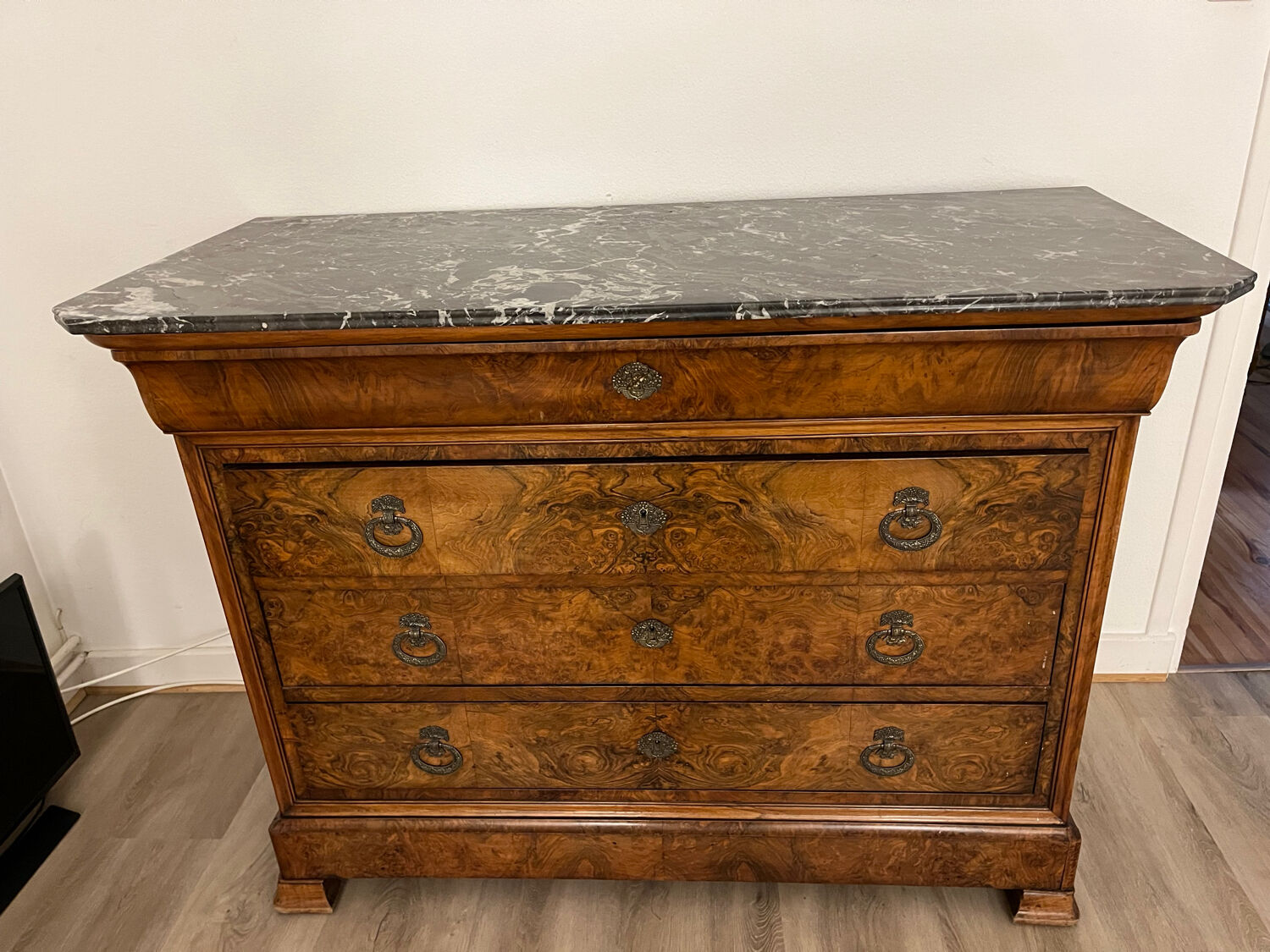 Louis Philippe commode with marble top