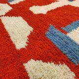 Decorated natural wool rug 250cm x 150cm
