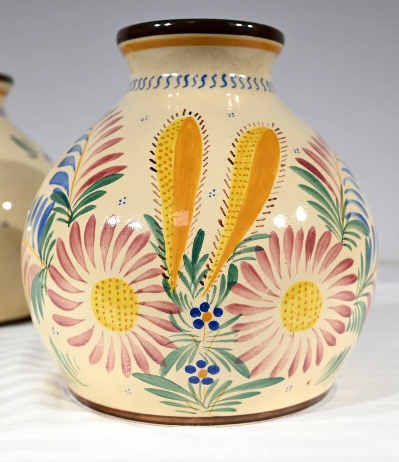 Pair of Earthenware Vases, Henriot Quimper – Mid 20th Century