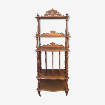 Etagère sur pied en bois meuble à partitions Napoleon III