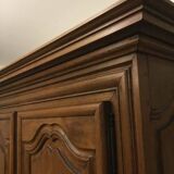 Louis XIII style wardrobe in solid oak wood