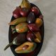 Vintage wooden fruit platter