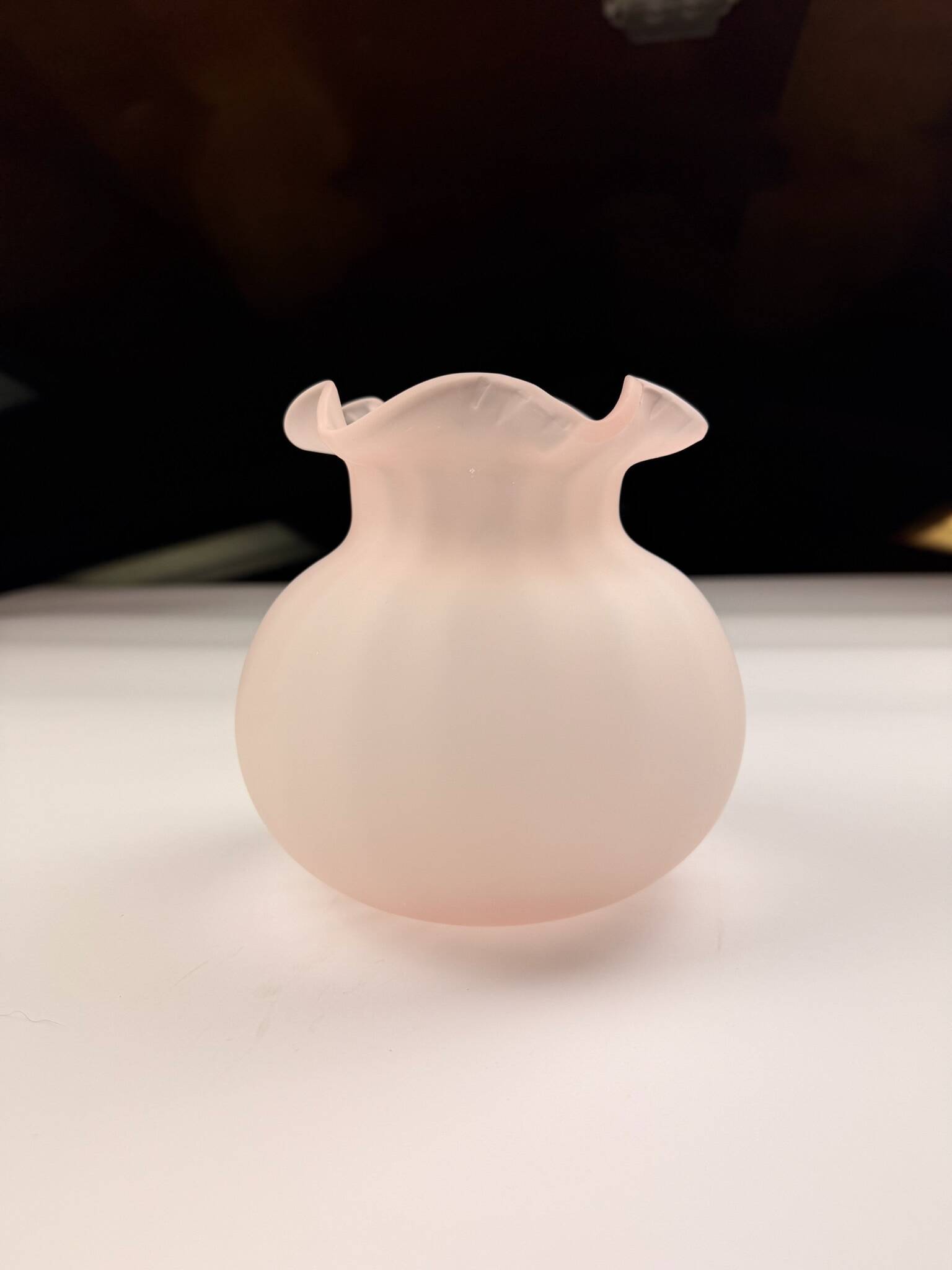 Vase rose poudré SIA