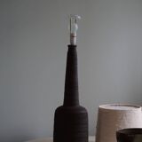 Tall decorative floor lamp in organic ceramic, mid-century Danish, 1970s.
