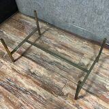 Table basse vintage en laiton doré