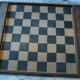Double-sided board for checkers and chess in wood