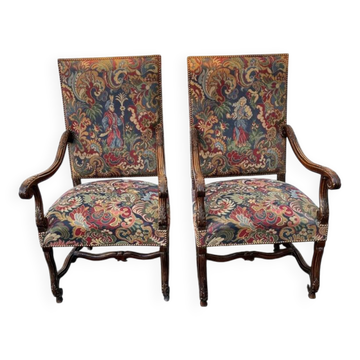 Pair of authentic Regency armchairs