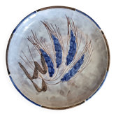 Ceramic plate from Brescon A Martin Vallauris with Wheat Ear motif