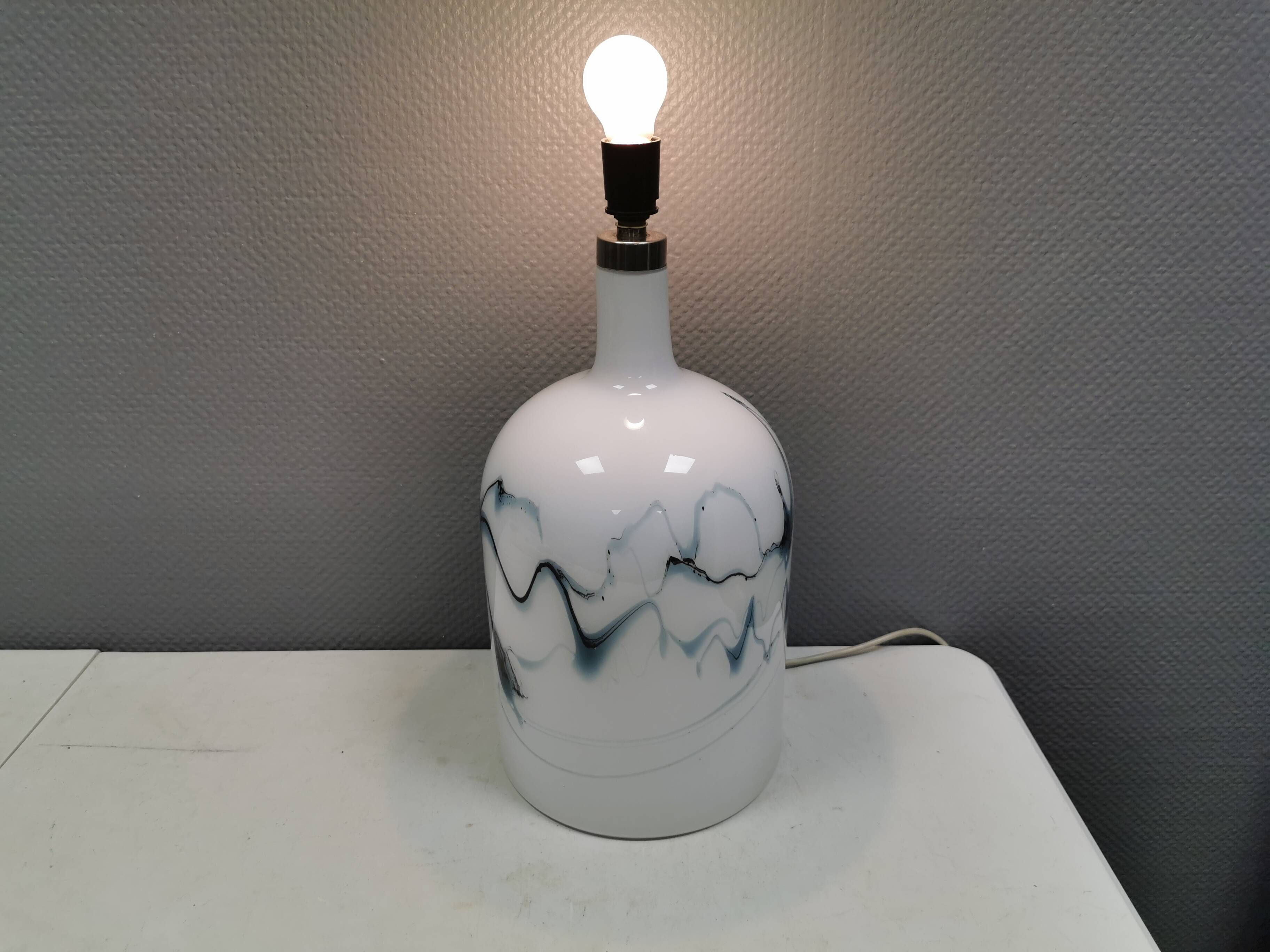 Crazy table lamp designed by Michael Bang for Holmegaard in 1973.