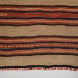 2x8 Red Striped Kilim Runner Rug, 75x254Cm