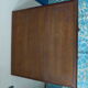 Table Bistro square wooden base metal vintage 1950/60