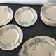 Set of 10 piece french antique table service Longchamp Rocroy