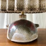 West Germany ceramic lamp and pleated lampshade