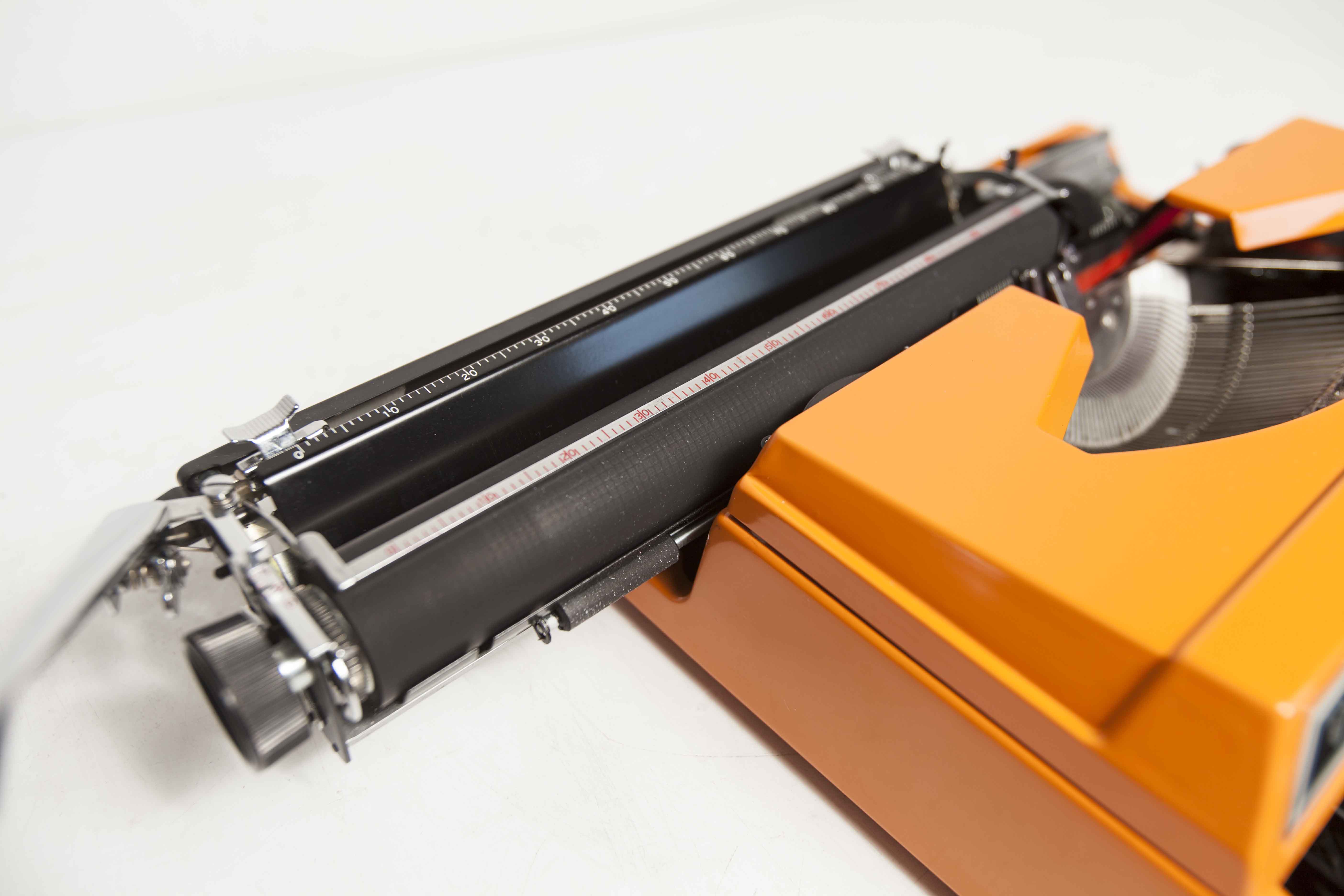 Revised Orange Silver Reed 100 Typewriter and New Ribbon 1977