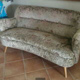 Couch sofa red bean vintage 50/60s