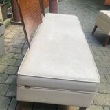 Vintage white bench 1970s art deco