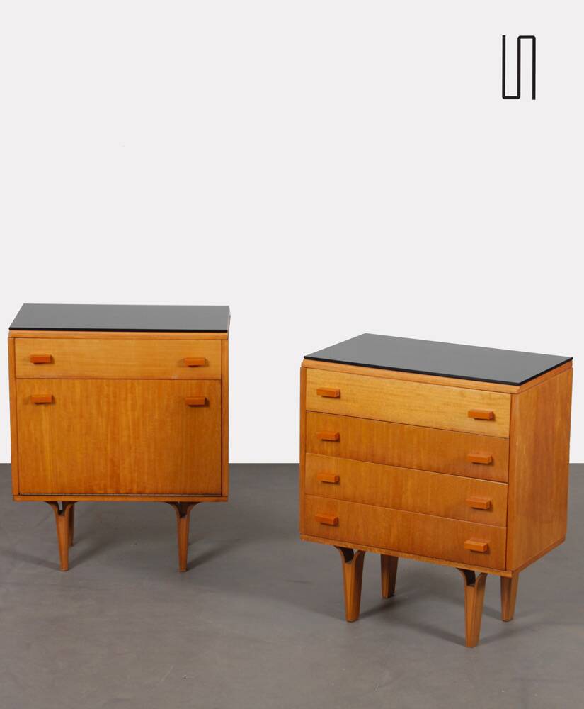 Pair of nightstands produced by Novy Domov, 1970