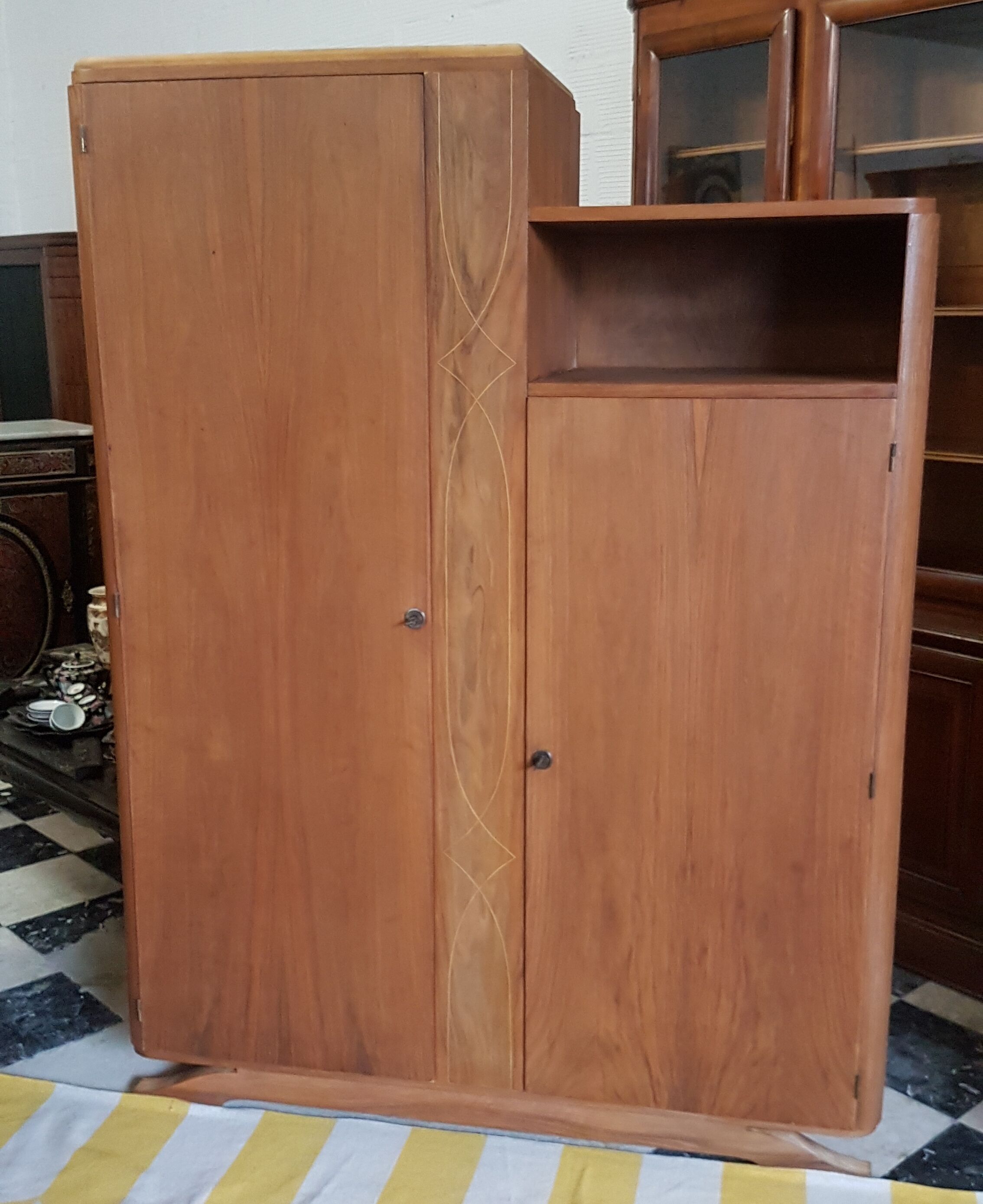 Asymmetrical art deco cabinet