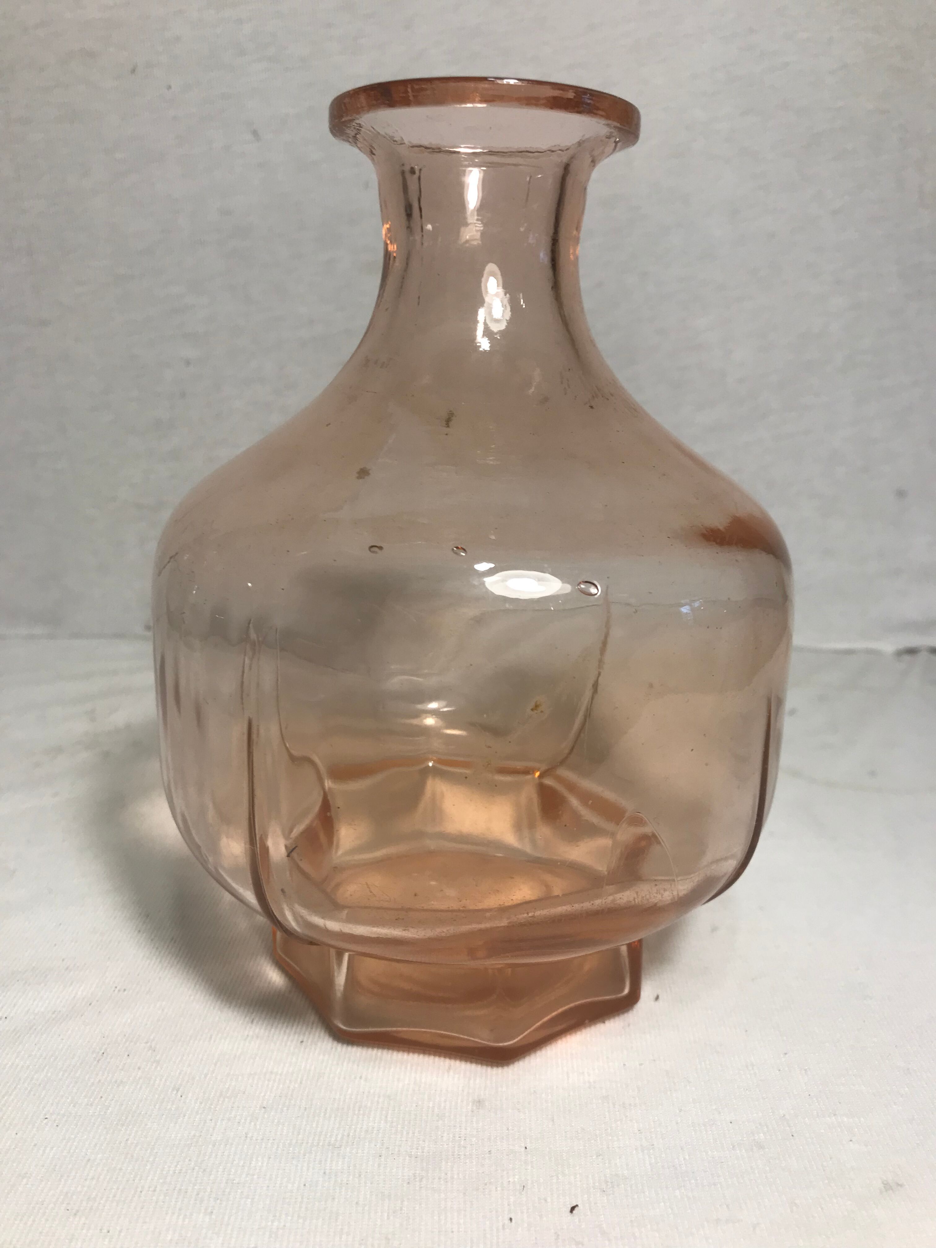 Former pitcher Carafe glass pink 70s Vintage kitchen