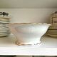 ULIM salad bowl in white and gold Limoges porcelain