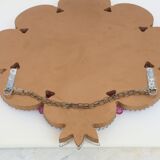 Exceptional Vintage Pink Murano Glass Wall Mirror