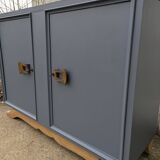 Buffet peint en bleu-gris