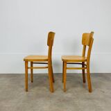 Pair of Thonet bistro chairs, wood, 1960s