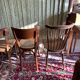 Set 4 vintage mismatched bistro chairs 50