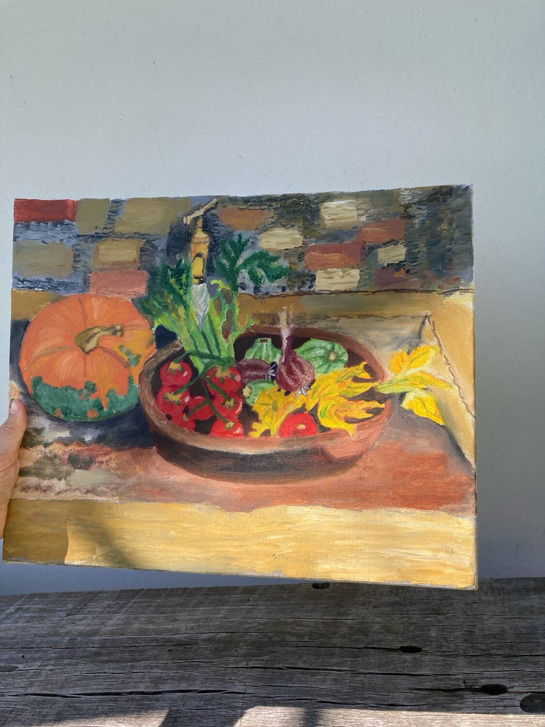 Still life painting oil on canvas