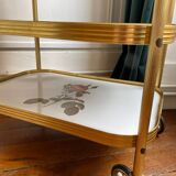 Golden trolley on wheels