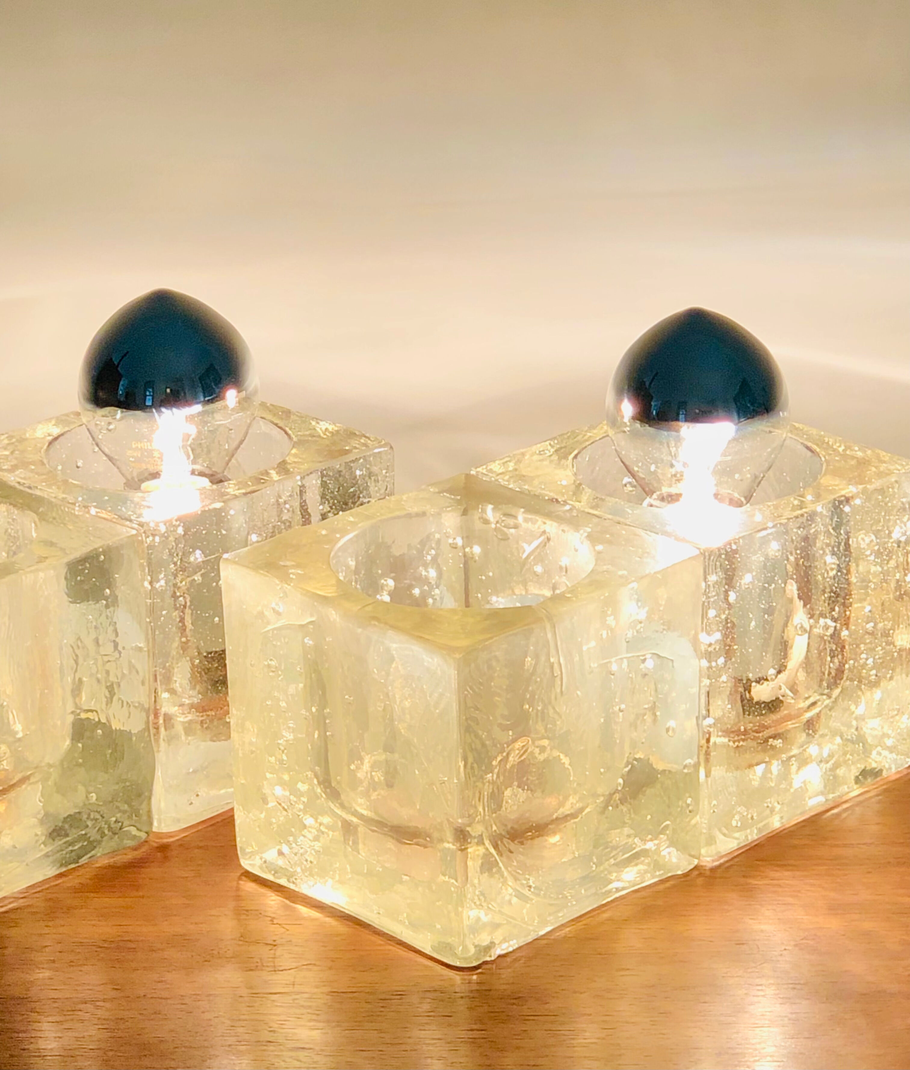 Murano glass table lamp, Italy 60s