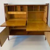 Italian Mahogany Secretaire Cabinet, 1950s