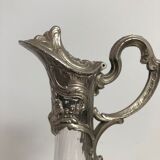 Ewer glass and silver metal