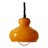 Vintage orange opaline glass pendant light