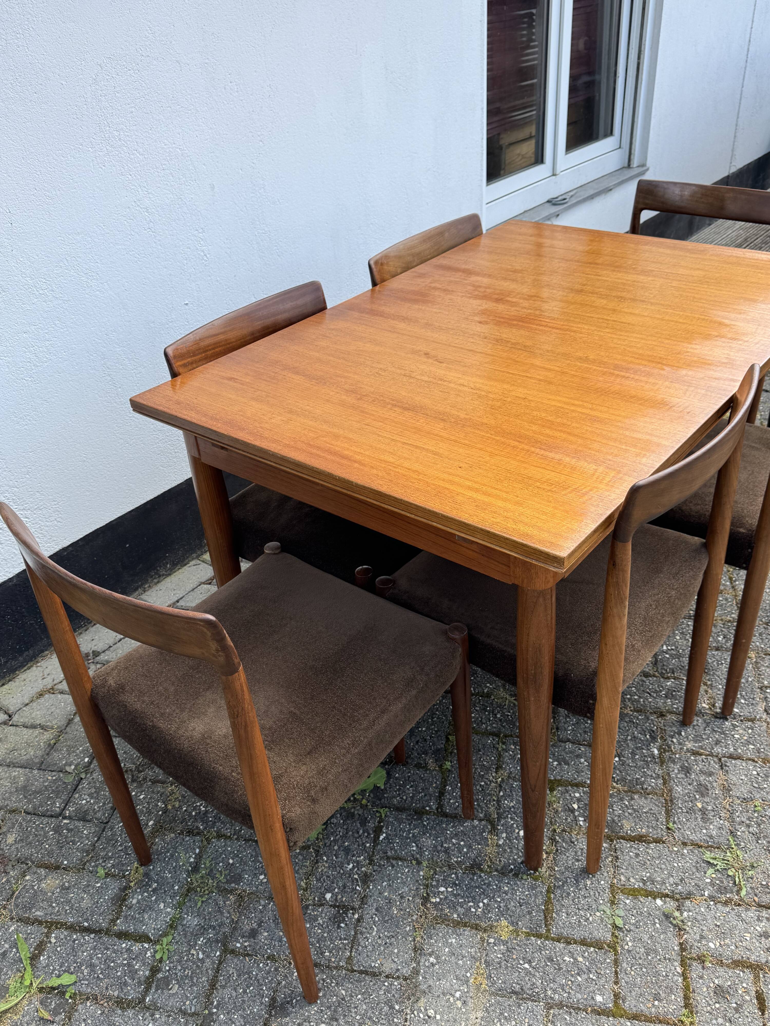 Ensemble de salle à manger vintage Lubke 8 pièces