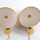Pair of vintage space age adjustable bedside wall lights