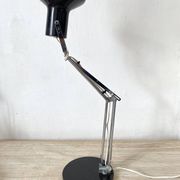 Adjustable metal and chrome desk lamp, 1960s-70s