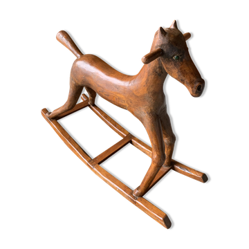 Wooden rocking horse