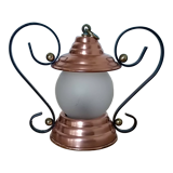 Brass and glass lamp